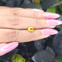 1.08 Ct. Orangish Yellow Sapphire from Ceylon (Sri Lanka) Life Style