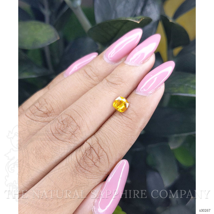 1.05 Ct. Orangish Yellow Sapphire from Ceylon (Sri Lanka)