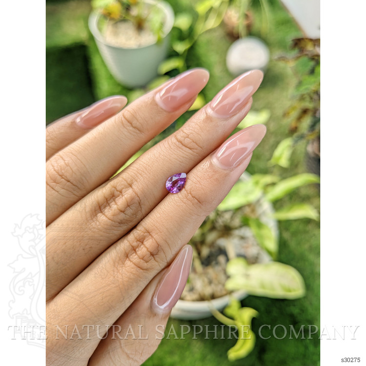 0.78 Ct. Pinkish Purple Sapphire from Ceylon (Sri Lanka)