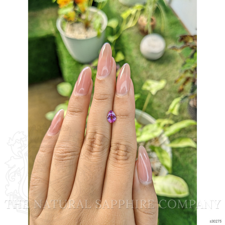 0.78 Ct. Pinkish Purple Sapphire from Ceylon (Sri Lanka)