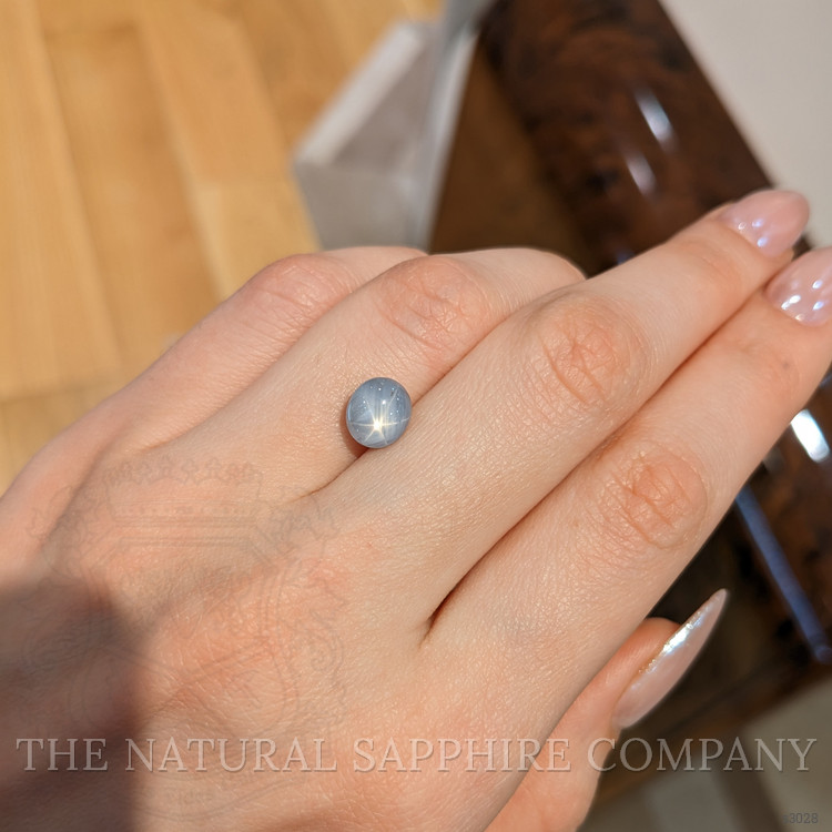3.94 Ct. Bluish Grey Star Sapphire from Burma (Myanmar)
