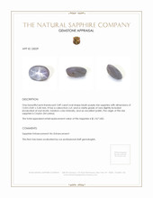 5.89 Ct. Bluish Purple Star Sapphire from Ceylon (Sri Lanka) Appraisal