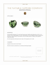 1.24 Ct. Green Sapphire from Ceylon (Sri Lanka) Appraisal