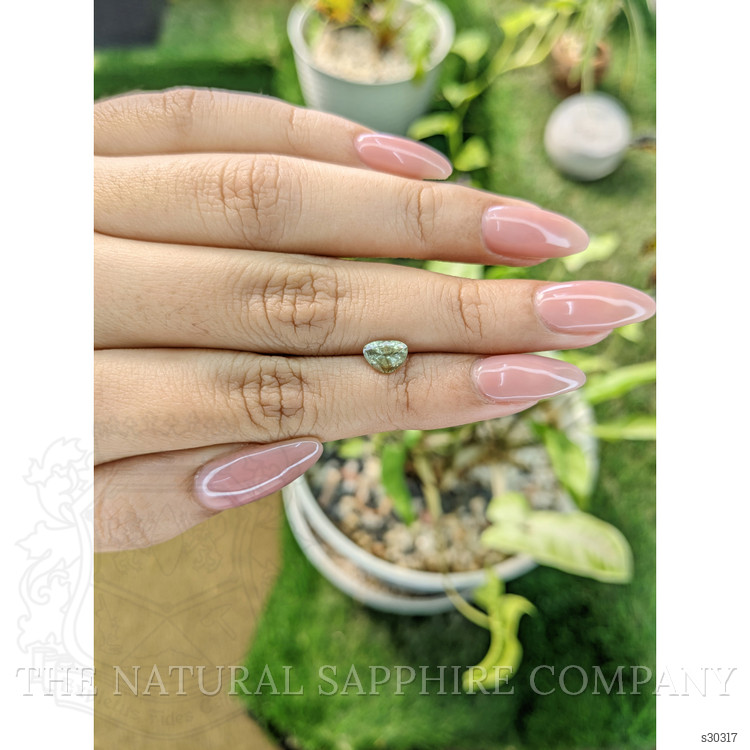 1.16 Ct. Yellowish Green Sapphire from Ceylon (Sri Lanka)