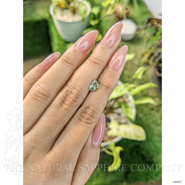 1.16 Ct. Yellowish Green Sapphire from Ceylon (Sri Lanka)