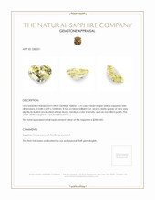 0.70 Ct. Yellow Sapphire from Ceylon (Sri Lanka) Appraisal