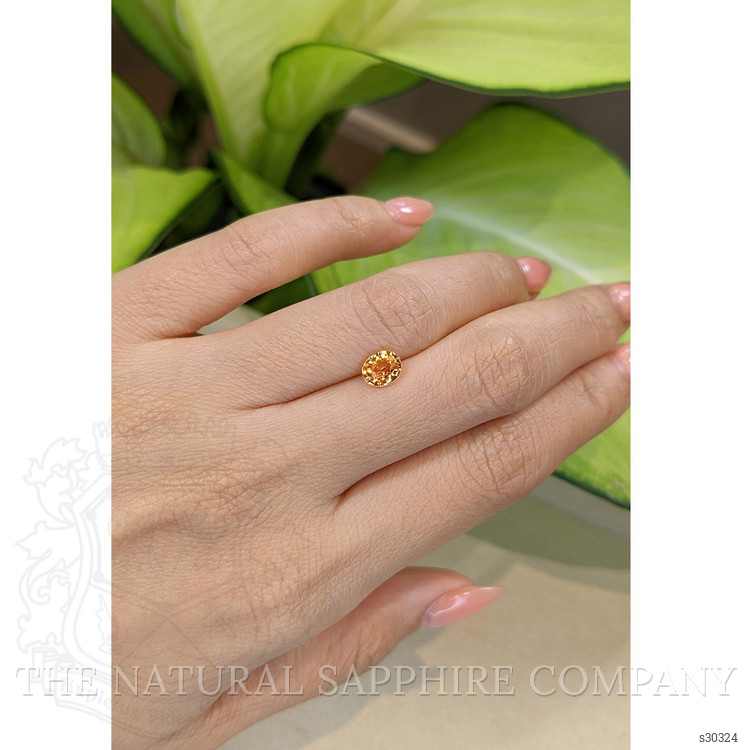 0.97 Ct. Yellowish Orange Sapphire from Ceylon (Sri Lanka)