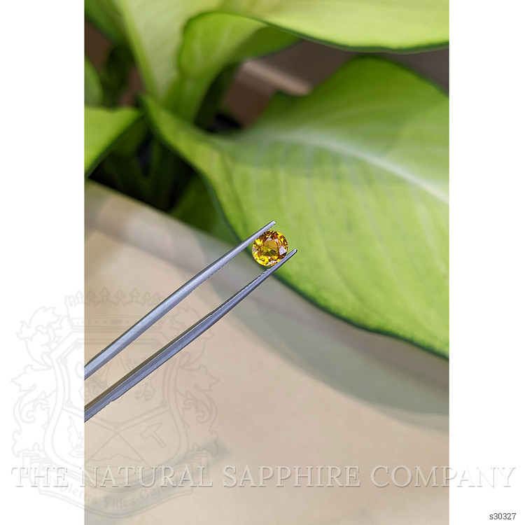 1.12 Ct. Orangish Yellow Sapphire from Ceylon (Sri Lanka)