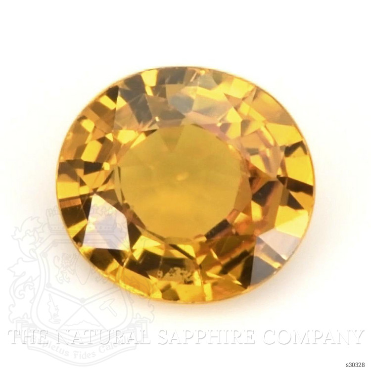 1.18 Ct. Orangish Yellow Sapphire from Ceylon (Sri Lanka)