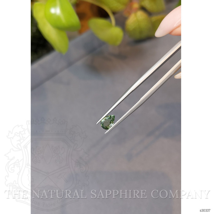 0.83 Ct. Green Sapphire from Ceylon (Sri Lanka)