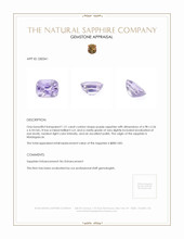 1.51 Ct. Purple Sapphire from Madagascar Appraisal
