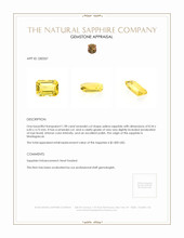 1.98 Ct. Yellow Sapphire from Madagascar Appraisal