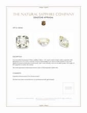 1.05 Ct. Yellow Sapphire from Ceylon (Sri Lanka) Appraisal