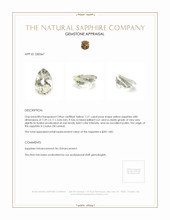 1.21 Ct. Yellow Sapphire from Ceylon (Sri Lanka) Appraisal