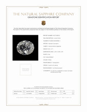0.71 Ct. White Sapphire from Ceylon (Sri Lanka) Scan Report