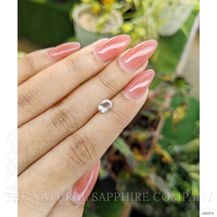 0.71 Ct. White Sapphire from Ceylon (Sri Lanka)