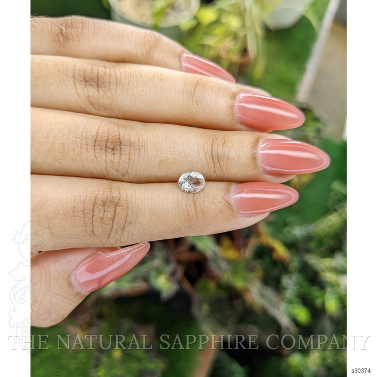 0.71 Ct. White Sapphire from Ceylon (Sri Lanka)