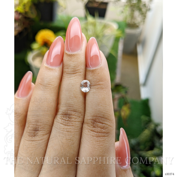 0.71 Ct. White Sapphire from Ceylon (Sri Lanka)