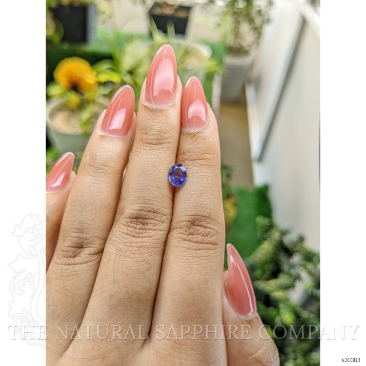 0.87 Ct. Violet Sapphire from Ceylon (Sri Lanka)