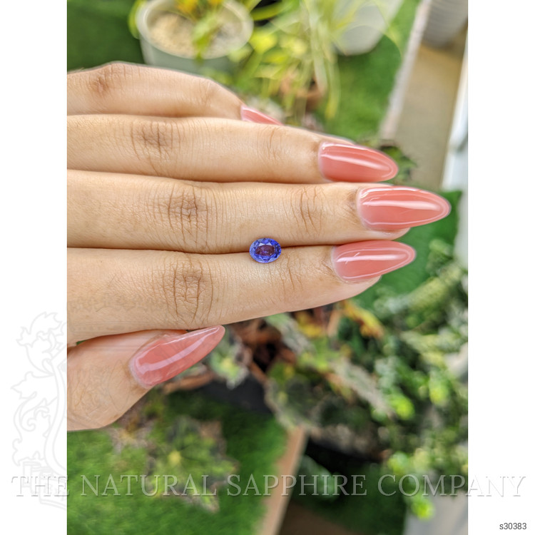 0.87 Ct. Violet Sapphire from Ceylon (Sri Lanka)