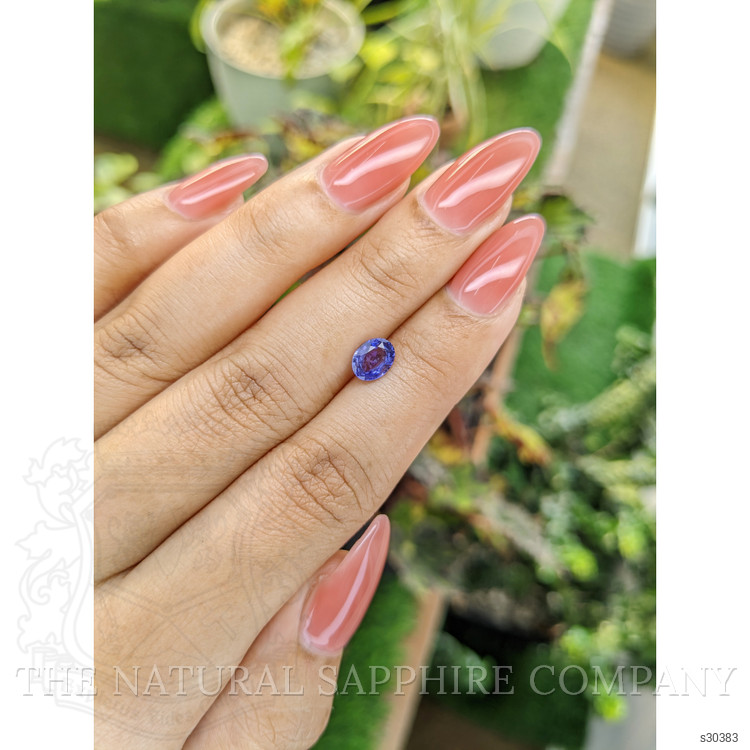 0.87 Ct. Violet Sapphire from Ceylon (Sri Lanka)