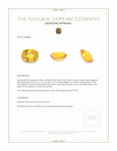 0.83 Ct. Yellow Sapphire from Ceylon (Sri Lanka) Appraisal
