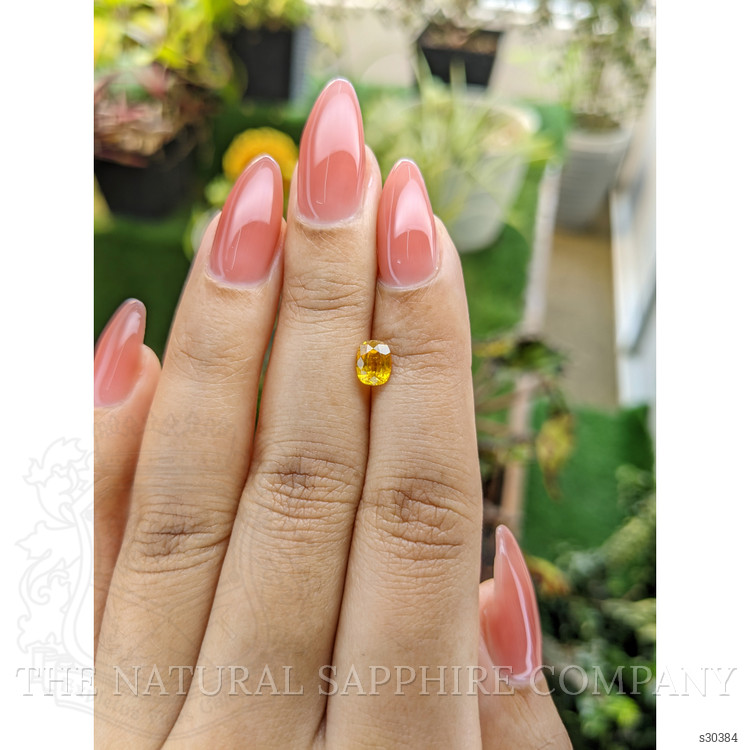 0.83 Ct. Yellow Sapphire from Ceylon (Sri Lanka)