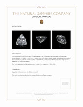 1.09 Ct. White Sapphire from Ceylon (Sri Lanka) Appraisal