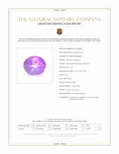 1.53 Ct. Pinkish Purple Star Sapphire from Ceylon (Sri Lanka) Scan Report