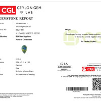 1.10 Ct. Bi Color Sapphire from Madagascar Scan Report