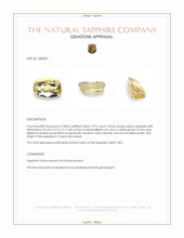 0.92 Ct. Yellow Sapphire from Ceylon (Sri Lanka) Appraisal