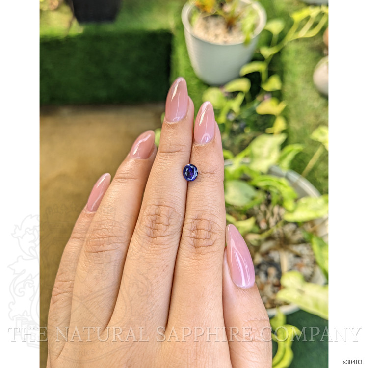 1.34 Ct. Blue Sapphire from Ceylon (Sri Lanka)