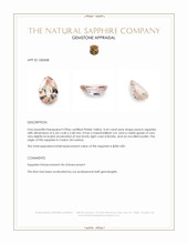 0.64 Ct. Peach Sapphire from Ceylon (Sri Lanka) Appraisal