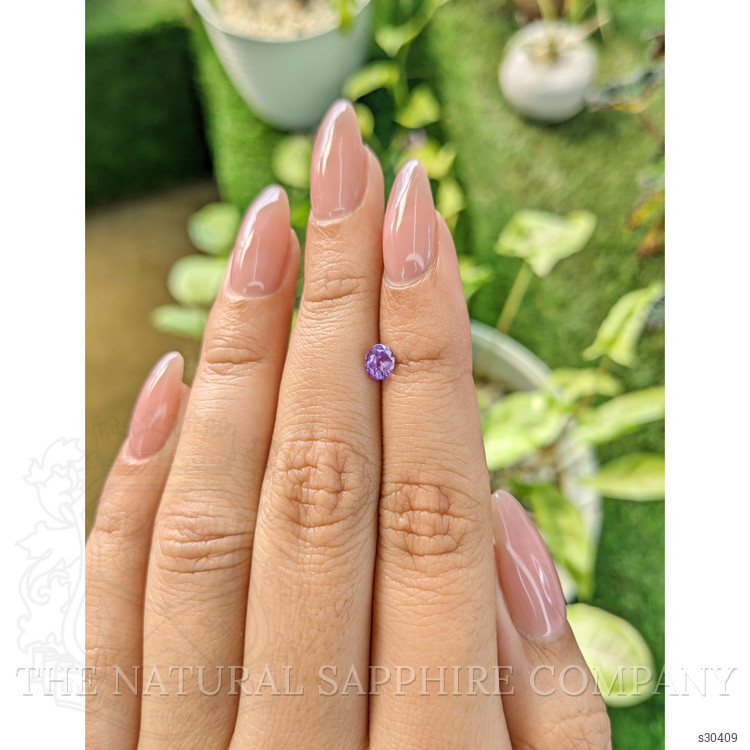 0.62 Ct. Pinkish Purple Sapphire from Ceylon (Sri Lanka)