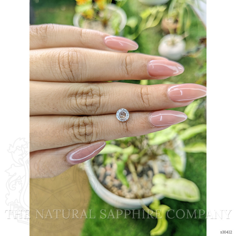 0.93 Ct. White Sapphire from Ceylon (Sri Lanka)