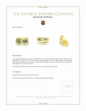 1.33 Ct. Yellow Sapphire from Ceylon (Sri Lanka) Appraisal
