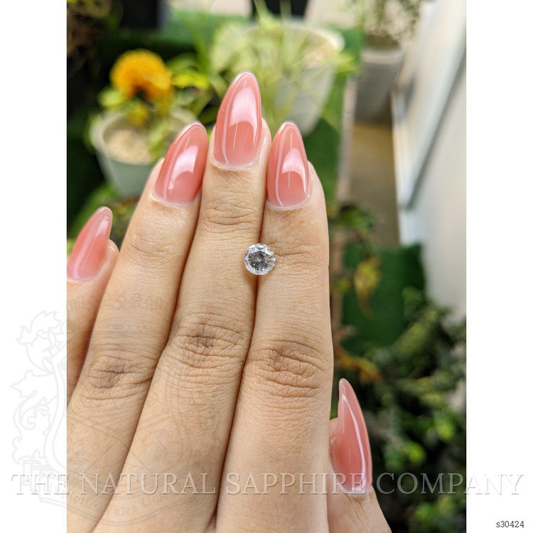 1.24 Ct. White Sapphire from Ceylon (Sri Lanka)