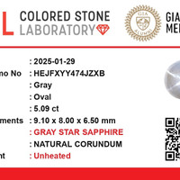 5.09 Ct. Grey Star Sapphire from Ceylon (Sri Lanka) Scan Report