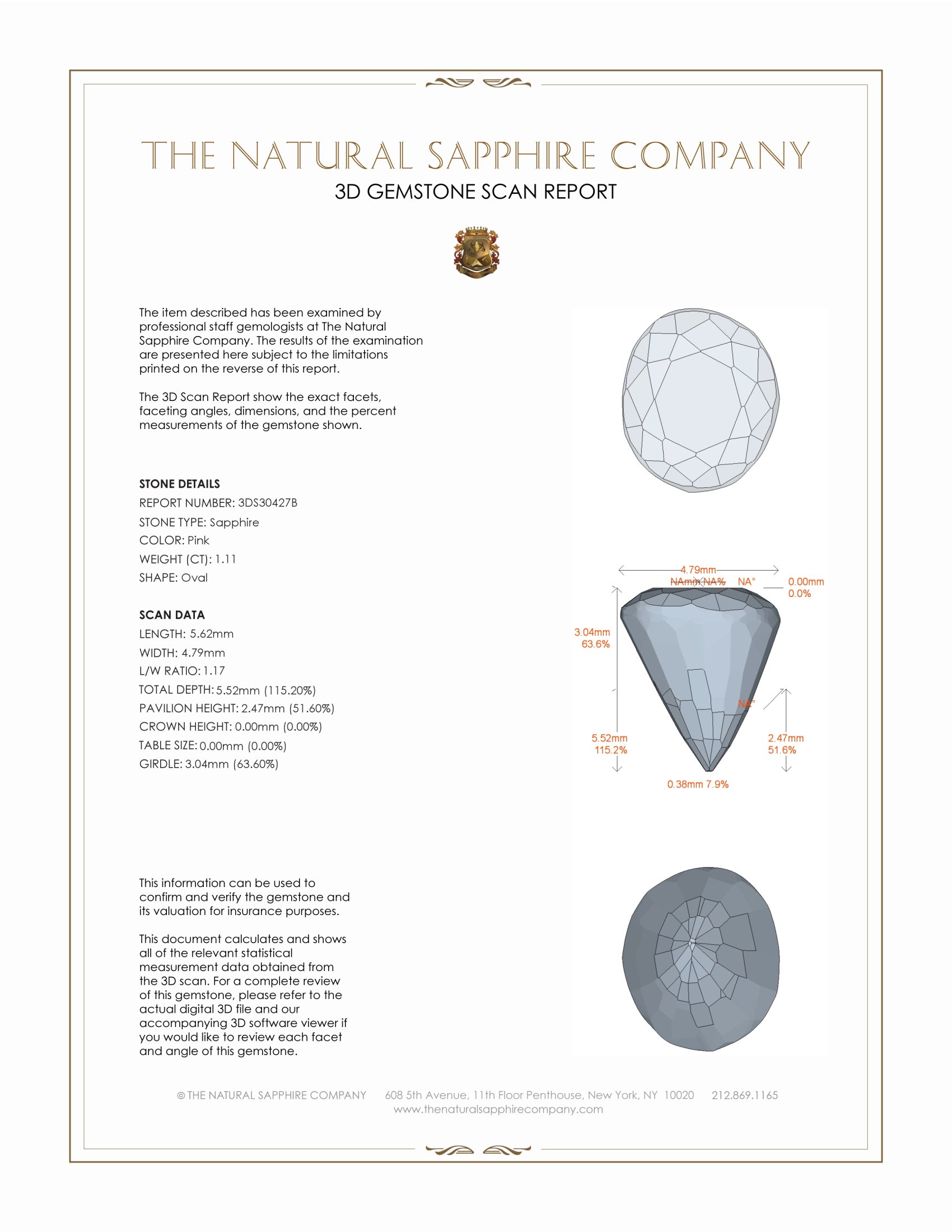 1.11 Ct. Pink Sapphire from Ceylon (Sri Lanka)