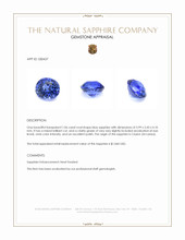 1.06 Ct. Blue Sapphire from Ceylon (Sri Lanka) Appraisal