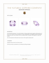 1.34 Ct. Pinkish Purple Sapphire from Ceylon (Sri Lanka) Appraisal