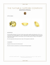 1.68 Ct. Yellow Sapphire from Ceylon (Sri Lanka) Appraisal