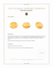 0.61 Ct. Yellow Cabochon Sapphire from Ceylon (Sri Lanka) Appraisal
