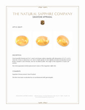 0.61 Ct. Yellow Cabochon Sapphire from Ceylon (Sri Lanka) Appraisal