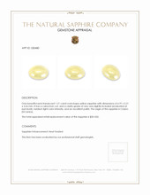 1.21 Ct. Yellow Cabochon Sapphire from Ceylon (Sri Lanka) Appraisal
