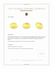1.31 Ct. Yellow Cabochon Sapphire from Ceylon (Sri Lanka) Appraisal