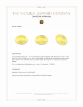 1.31 Ct. Yellow Cabochon Sapphire from Ceylon (Sri Lanka) Appraisal