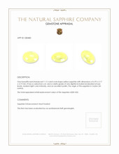 1.12 Ct. Yellow Cabochon Sapphire from Ceylon (Sri Lanka) Appraisal