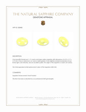 1.12 Ct. Yellow Cabochon Sapphire from Ceylon (Sri Lanka) Appraisal
