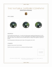 1.15 Ct. Green Cabochon Sapphire from Ceylon (Sri Lanka) Appraisal